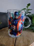 Szklanka kubek Handmade 400ml Marvel Kapitan Ameryka