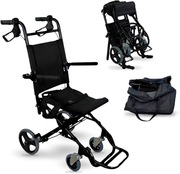 Wózek inwalidzki tranzytowy dla osób starszych, Saturno, Aluminium