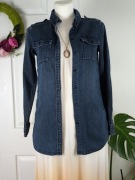 Burberry oryginalna sygnowana koszula jeansowa jeans jak kurtka XXS