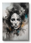 Obraz na płótnie 60 x 90 cm abstrakcyjny portret kobiety  