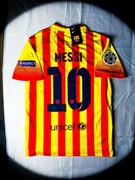 (S) Lionel Messi #10 Barcelona Nowa Wyjazdowa Jersey Liga Mistrzów 2013/14