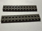 LEGO PŁYTKA PŁASKA 2x12 DARK GREY 2445 1 szt.