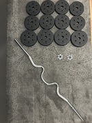 Sprzedam zestaw obciążeń + gryf łamany – stan nowy!