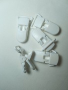 Klips plastikowy biały zapięcie do zawieszki
