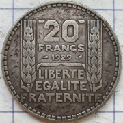 Francja 20 franków 1929 20g Ag 680
