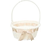 Mały koszyk wiklinowy – na kwiaty, Wielkanoc, dekoracje