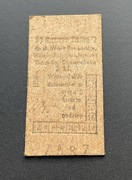 Stary kartonikowy bilet PKP Warszawa