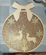 Świąteczna zawieszka w kształcie bombki 34x27cm 