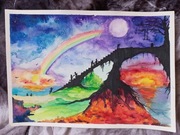 Droga życia- akwarela