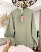 Pull&Bear bluza oversize crewneck dresowa dres khaki house Zara Bershka