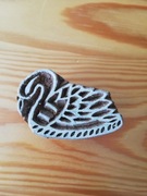 Pieczątka Stempel drewniany do tkanin Ptak Łabędź