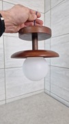 Drewniana lampa sufitowa – styl nordycki / japoński (orzech włoski)