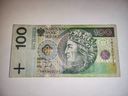 Banknot 100zł seria YM zastępcza testowa próbna