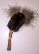 Norka lis naturalne futro Zabawka z Dzwoneczkiem dla kota psa myszka 