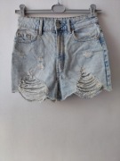Spodenki damskie dżinsowe roz.34 wymiary opis firmy Bershka 