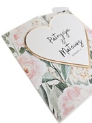 Kartka ślubna ślub wesele koperta gratis róż różowa kwiaty