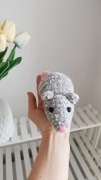 Myszka na szydełku handmade, dekoracja 