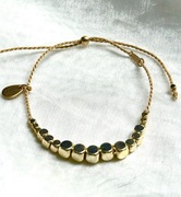 Bransoletka Złote kosteczki 14K GF Jedwabna nitka