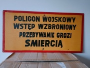 Poligon Tablica informacyjna PRL Retro Vintage Wojsko 