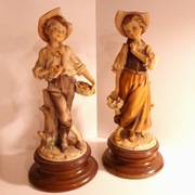 Figurka Armani Porcelana Rzeźba 2 sztuki