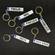 Breloczek rejestracja 3D personalizowany 