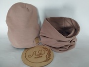 Komplet czapka komin bawełniany damski męski 