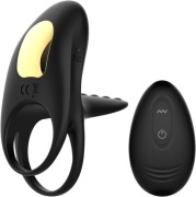 Podwójny pierścień wibracyjny na penisa i jądra z masażerem łechtaczki