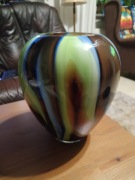 Piękny Szklany wazon w stylu Murano Wielokolorowy