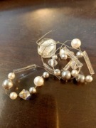 Rękodzieło decoupage Naszyjnik bransoletka perełki na żyłce