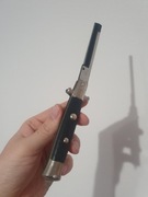 Switchblade metalowy grzebień retro a'la nóż do włosów brody