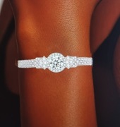 Srebrna bransoletka z 2 - karatowym Moissanitem 