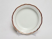 Talerz porcelanowy miśnia meissen czerwony pasek xx w.