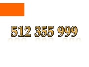512 355 999 ZŁOTY NUMER STARTER ORANGE ŁATWY NA KARTĘ PREPAID GSM