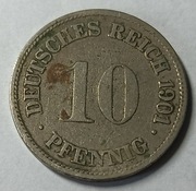 MONETA  10 PFENNING  NIEMCY 1901 G. (205)