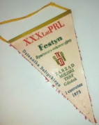 Proporczyk XXX lat PRL Dziennik Bałtycki Festyn Sportowy Gdańsk 1975