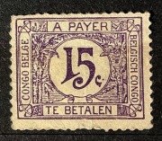 Kongo Belgijskie, Znaczek dopłaty (postage due), 15 centymów