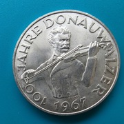 50 szylingów 1967 Austria 100 rocznica Walca Srebro 0,900 waga 20 g