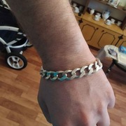 Masywna Gruba Srebrna Bransoletka 925 