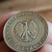 Sprzedam monete 20 zl 1974 bez znaku mennicy 