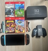 Nintendo Switch 2 | Gwarancja 2027 | Zestaw 4 gier | Stan Idealny