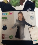 Granatowa sukienka ażurowa lupilu rozm 104