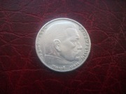 MONETA Niemcy - III Rzesza - 2 Marki 1938 r. HINDENBURG  - Srebro