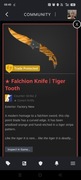  Falchion Knife | Tiger Tooth