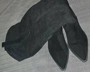 MARQUIIZ CZARNE DAMSKIE KOWBOJKI wysokie - rozmiar 38