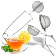 Zaparzacz do herbaty i ziół sitko stalowe z uchwytem