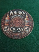 Tablica metalowa do powieszenia Whisky Chivas Regal średnica 20 cm 