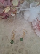 Kolczyki handmade srebro z naturalnych kamieni cytryn awenturyn hematyt 