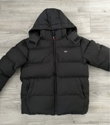 Kurtka zimowa tommy jeans s czarna puchowa z kapturem hilfiger black