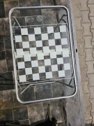 Szklany składany stolik do gry w szachy Polsport