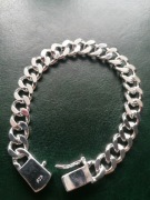 Bransoleta splot kubański kuban cuba posrebrzana wybite 925 waga 28g